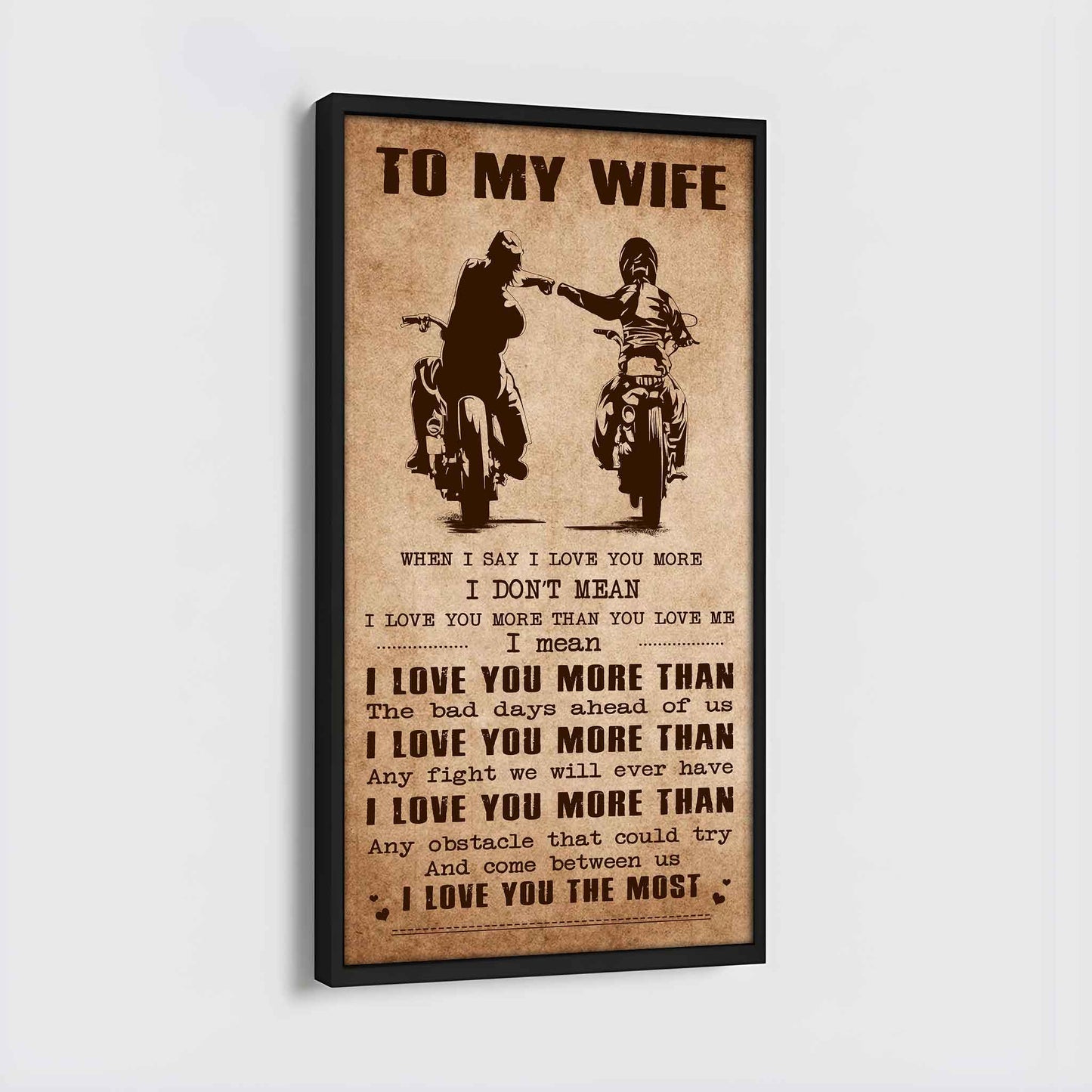 Samurai Poster Canvas To My Wife When I Say I Love You More - I Love You The Most Gift For Your Wife