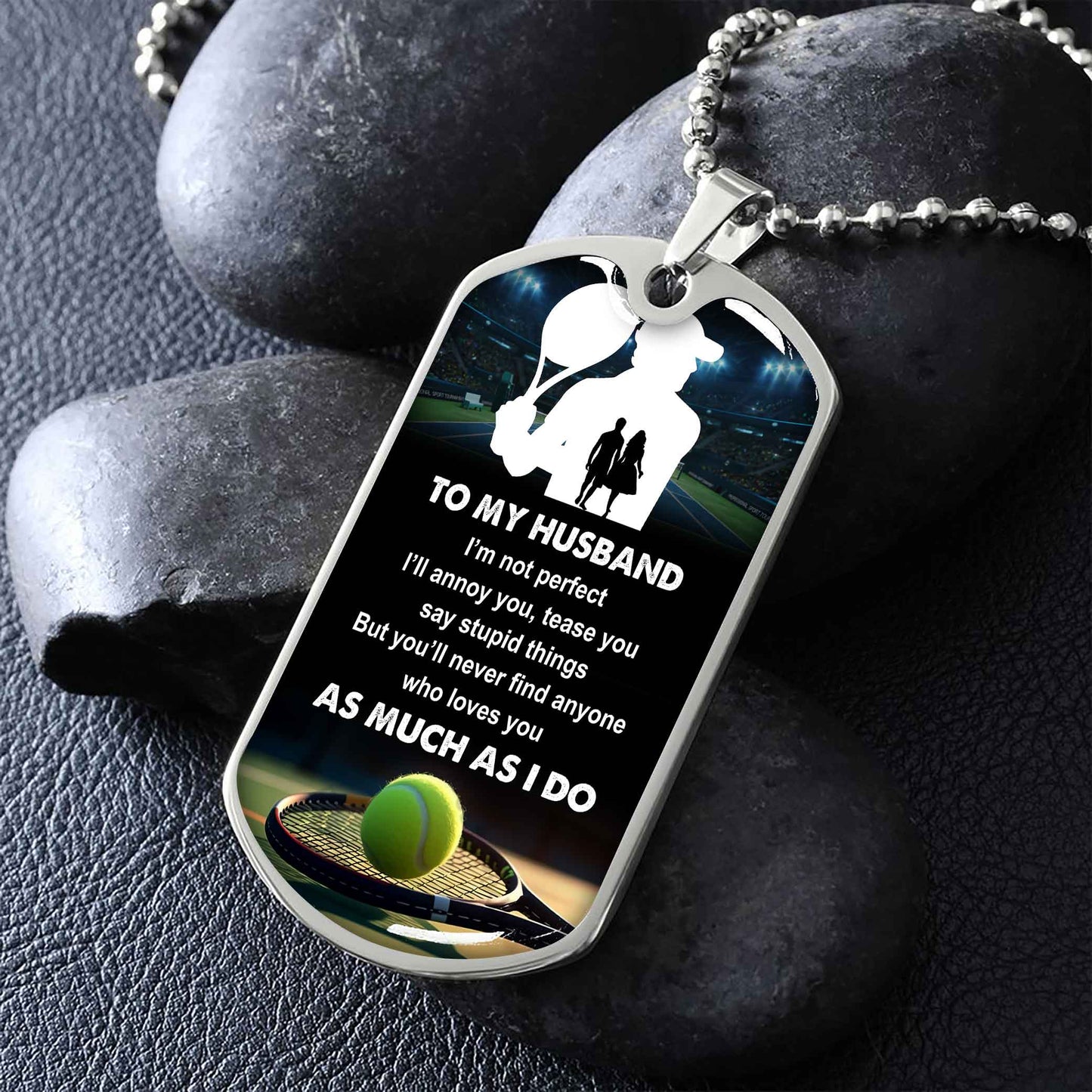 Sport Military Chain 18K Gold Plated Silver Plated To My Husband From Wife With Love Message