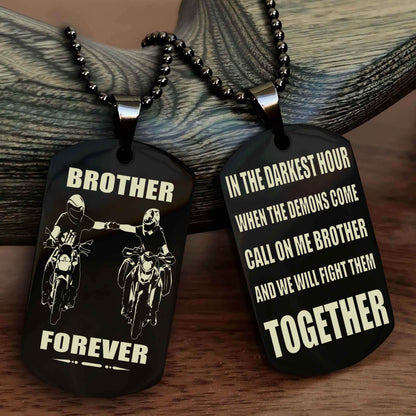 Cowboy Personalized Double Sided Dog Tag For My Brother - Call On Me Brother And We Will Fight Them Together Gift For Your Friend