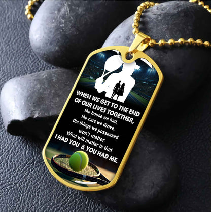 Sport Military Chain 18K Gold Plated Silver Plated To My Husband From Wife With Love Message