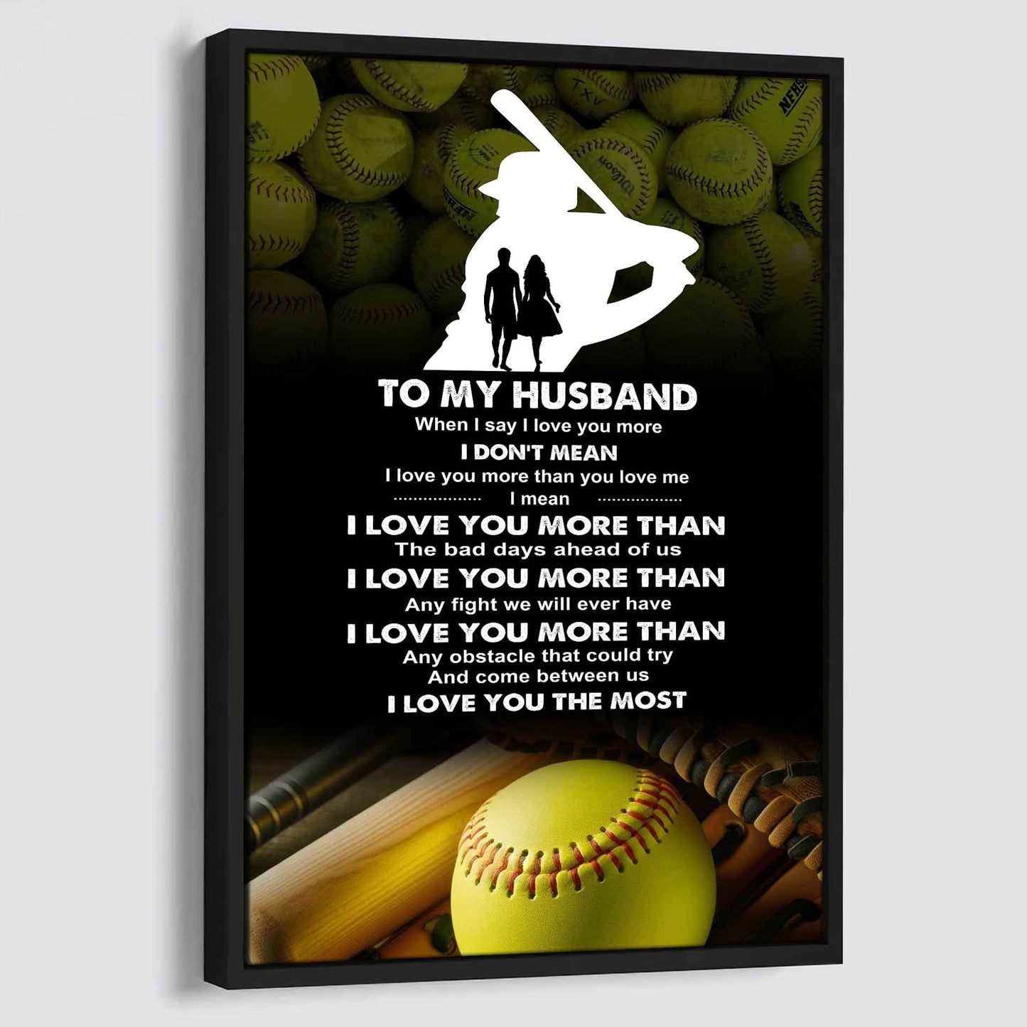 Sport Poster Canvas To My Husband When I Say I Love You More - I Love You The Most I Love You Gift For Your Husband