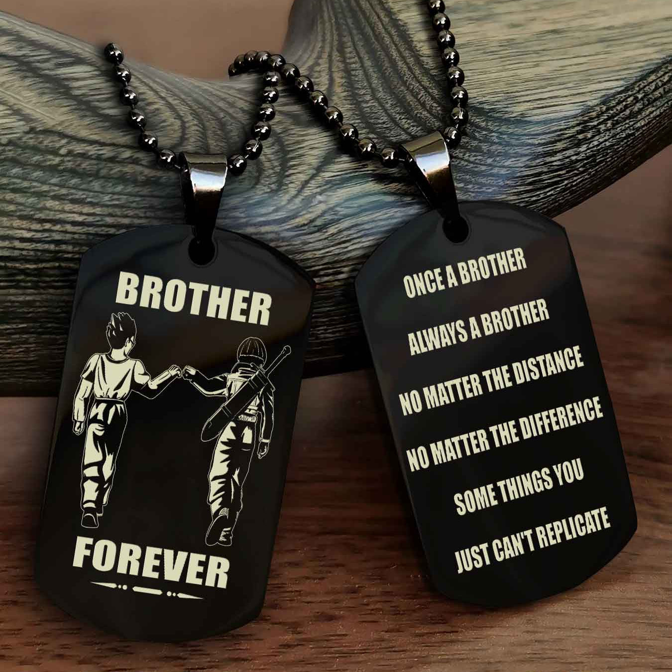 DRB Personalized Double Sided Dog Tag For My Brother - Once A Soldier Always A Soldier