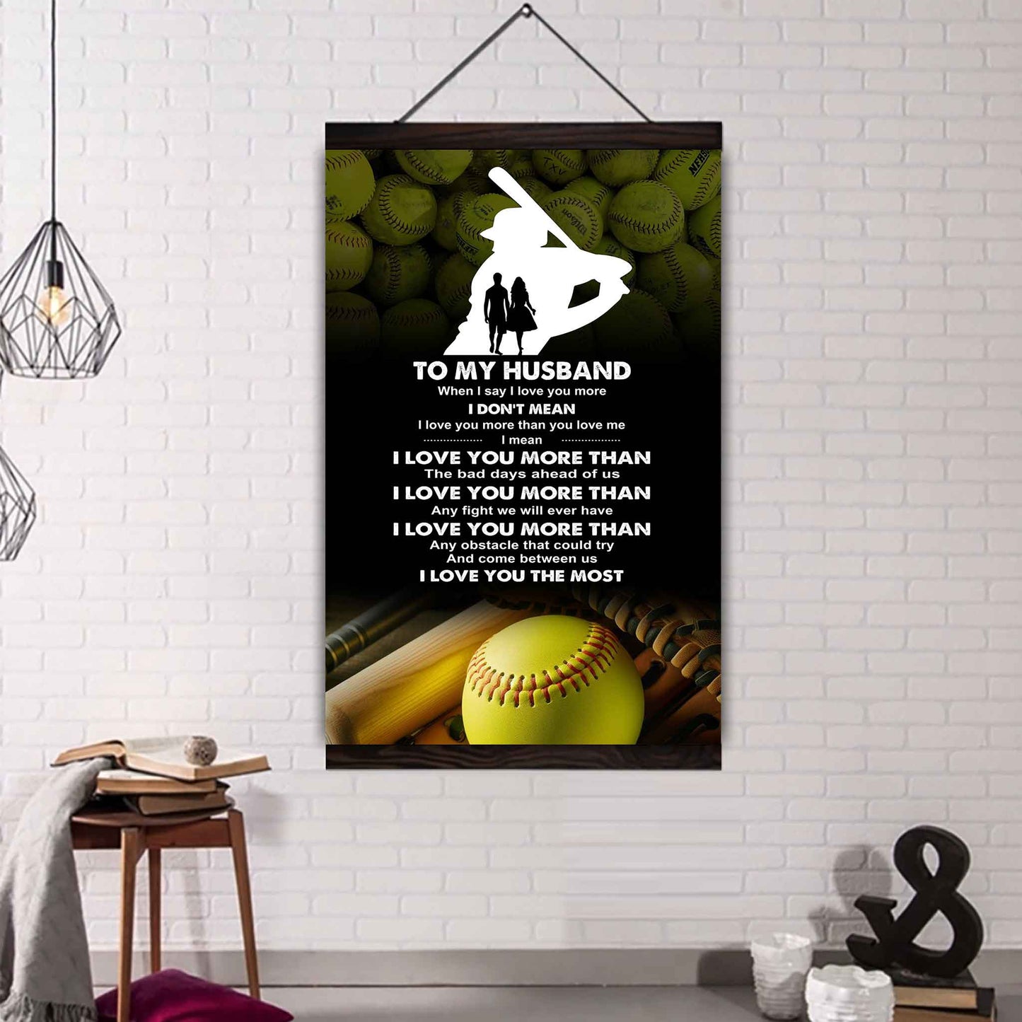 Sport Poster Canvas To My Husband When I Say I Love You More - I Love You The Most I Love You Gift For Your Husband
