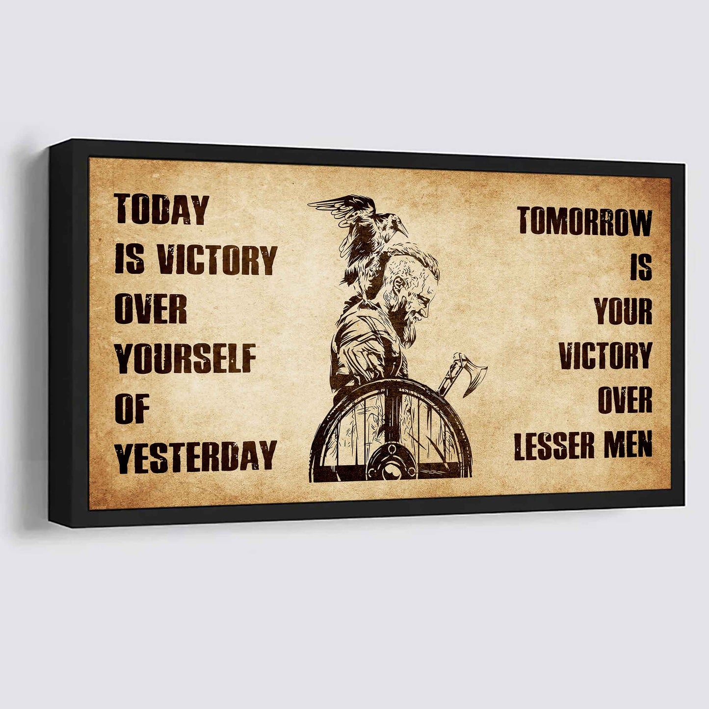 Personalized Knight Templar Poster Canvas - Today Is Victory Over Yourself Of Yesterday Tomorrow Is Your Victory Over Lesser Men