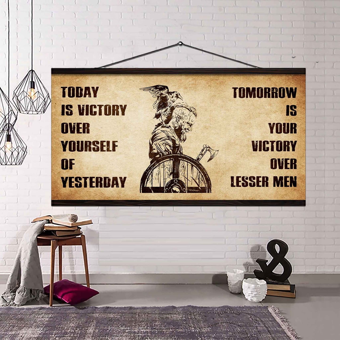 Personalized Knight Templar Poster Canvas - Today Is Victory Over Yourself Of Yesterday Tomorrow Is Your Victory Over Lesser Men