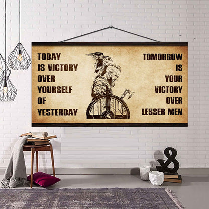 Personalized DRB Poster Canvas - Today Is Victory Over Yourself Of Yesterday Tomorrow Is Your Victory Over Lesser Men