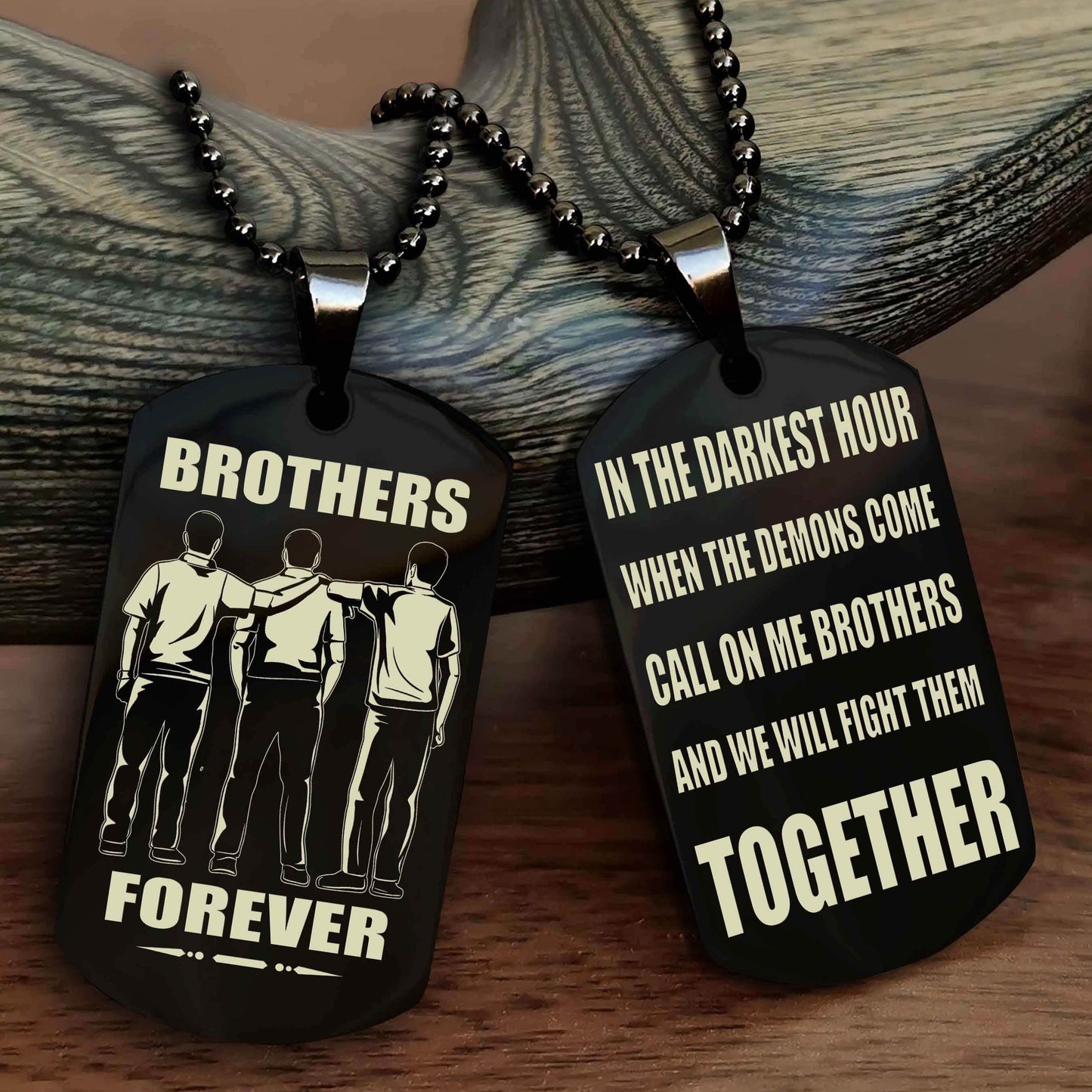 TWD Personalized Double Sided Dog Tag For My Brother - Call On Me Brother And We Will Fight Them Together Gift For Your Friend