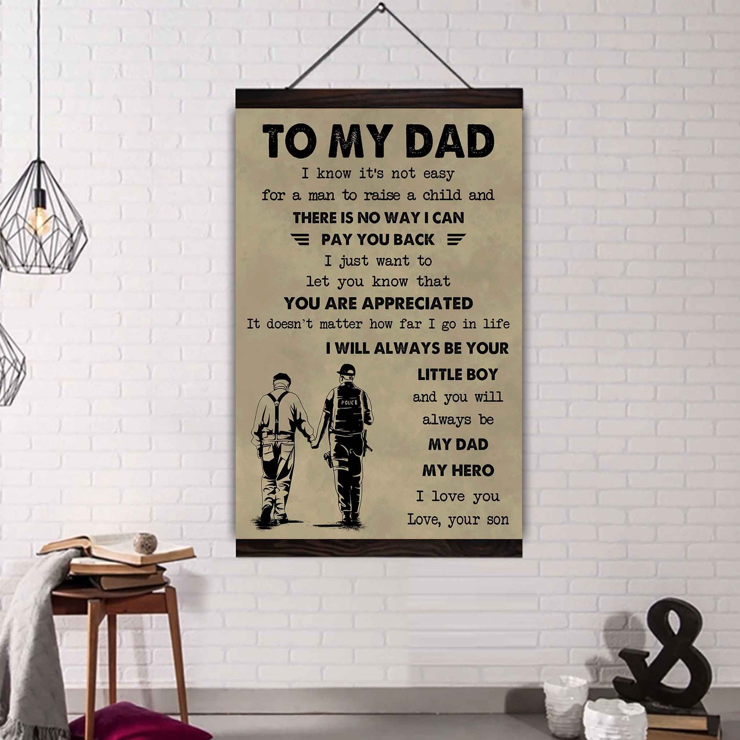 Family The Old Dad Poster Canvas To My Dad I Know It's Not Easy To Raise A Child I Will Always Be Your Little Boy