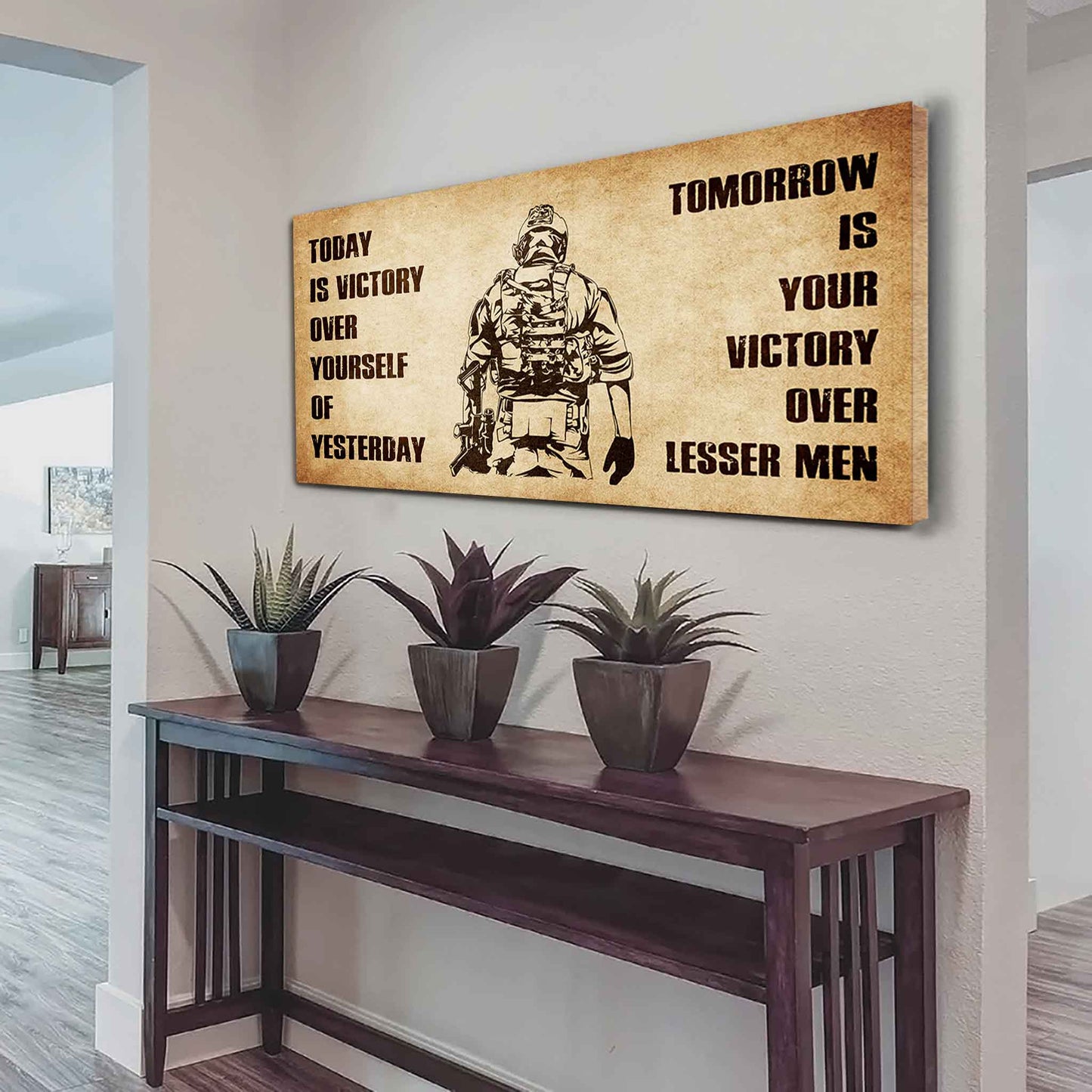Personalized Knight Templar Poster Canvas - Today Is Victory Over Yourself Of Yesterday Tomorrow Is Your Victory Over Lesser Men