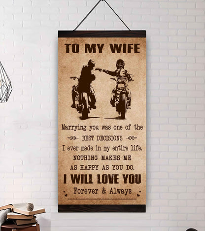 Family Poster Canvas To My Wife Marrying You Was One Of The Best Decisions - I Will Love You Forever And Always Gift For Your Wife
