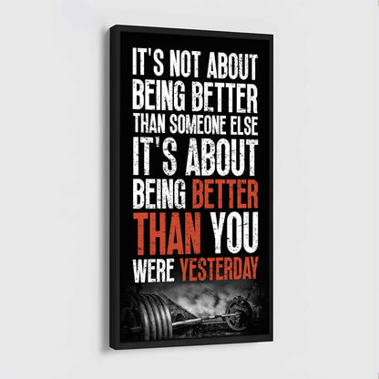 American Football-It is not About Being Better Than Someone Else It is about being better than you were the day before.