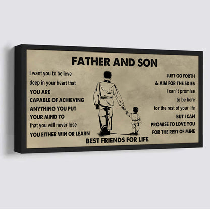 Sport-Family Father And Son Best Friends For Life - Ver 2 You Will Never Lose Poster Canvas Gift For Son From Father