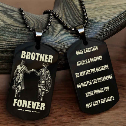 Knight Templar Customizable engraved dog tag double sided gift from brother - Brother Forever Once A Brother Always A Brother