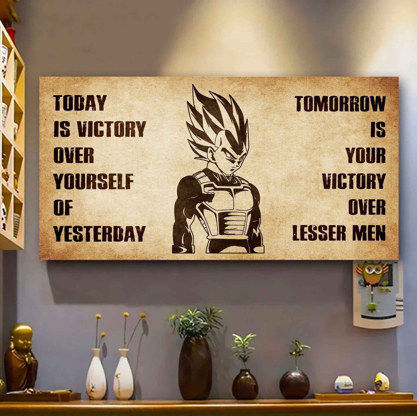 Personalized Soldier Poster Canvas - Today Is Victory Over Yourself Of Yesterday Tomorrow Is Your Victory Over Lesser Men