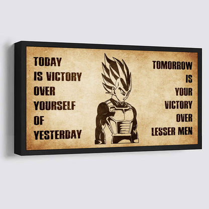 Personalized Soldier Poster Canvas - Today Is Victory Over Yourself Of Yesterday Tomorrow Is Your Victory Over Lesser Men