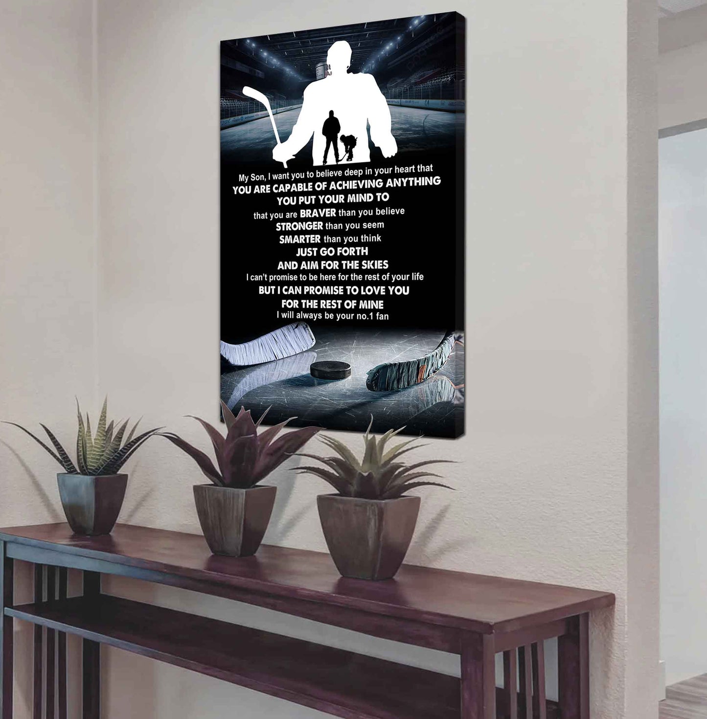 Baseball Poster Canvas Dad To Son - That You Are Braver Than You Believe You Are Capable Of I Will Always Your No 1 Fan