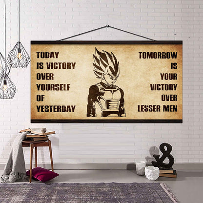 Personalized Soldier Poster Canvas - Today Is Victory Over Yourself Of Yesterday Tomorrow Is Your Victory Over Lesser Men