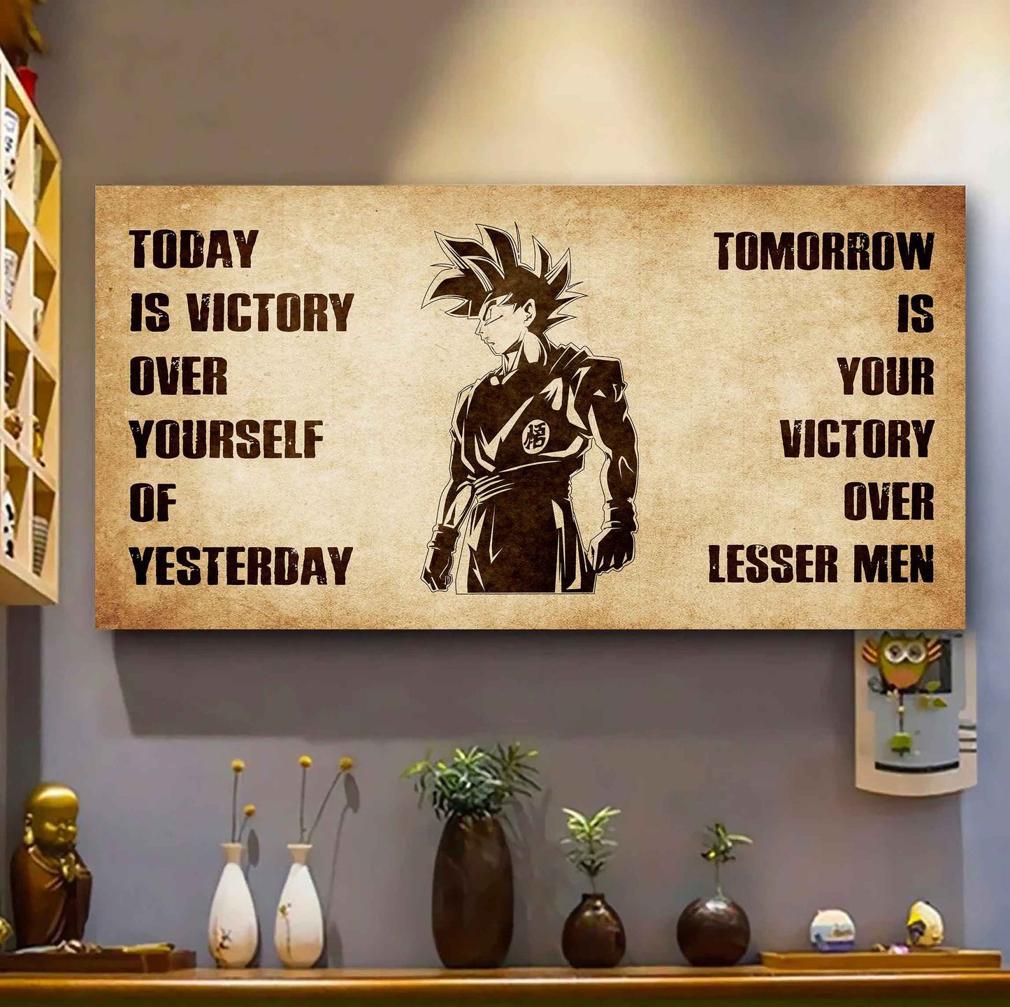 Personalized Knight Templar Poster Canvas - Today Is Victory Over Yourself Of Yesterday Tomorrow Is Your Victory Over Lesser Men