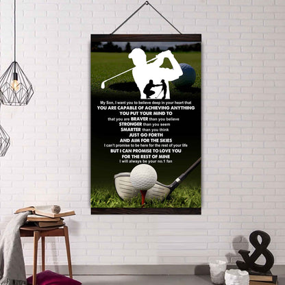 Baseball Poster Canvas Dad To Son - That You Are Braver Than You Believe You Are Capable Of I Will Always Your No 1 Fan
