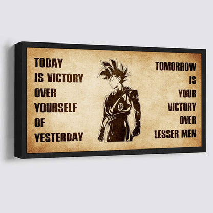 Personalized Knight Templar Poster Canvas - Today Is Victory Over Yourself Of Yesterday Tomorrow Is Your Victory Over Lesser Men