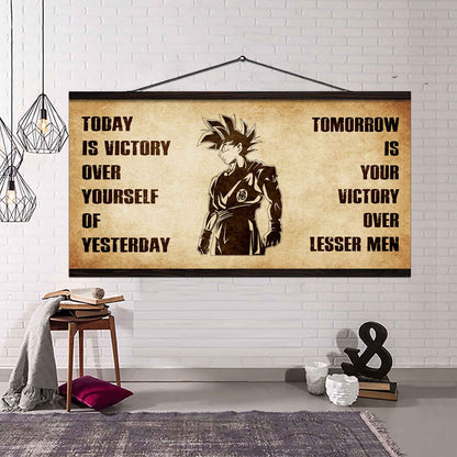 Personalized Soldier Poster Canvas - Today Is Victory Over Yourself Of Yesterday Tomorrow Is Your Victory Over Lesser Men