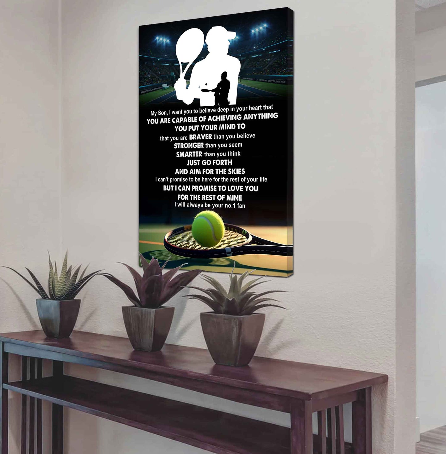 Baseball Poster Canvas Dad To Son - That You Are Braver Than You Believe You Are Capable Of I Will Always Your No 1 Fan