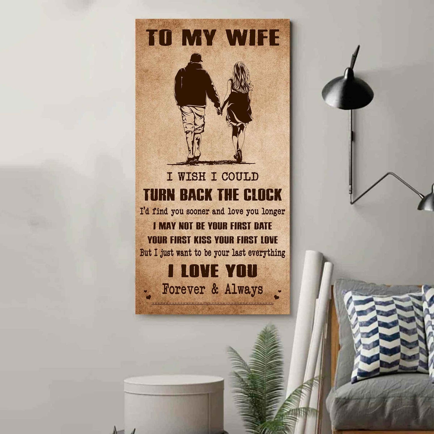 Samurai Poster Canvas To My Wife I Wish I Could Turn Back The Clock - I Love You Forever And Always Gift For Your Wife