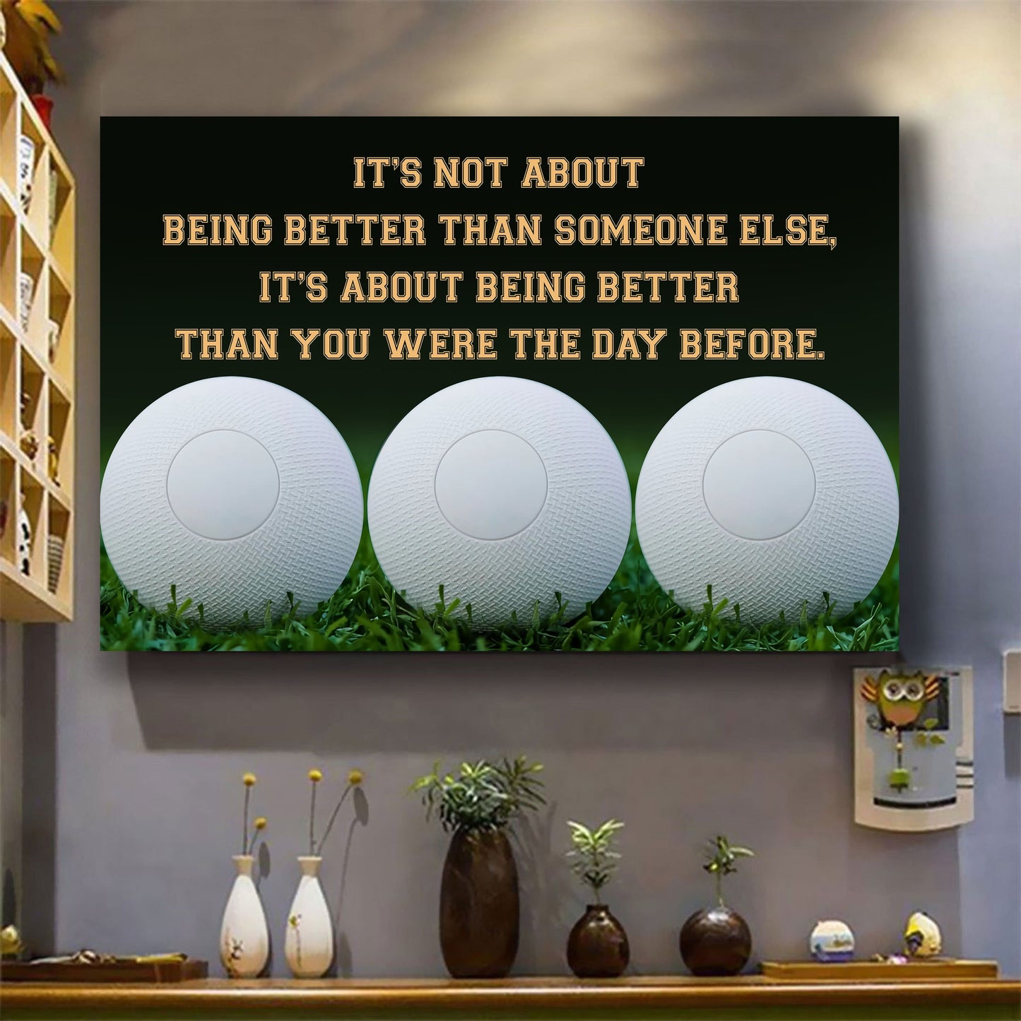 Lacrosse customizable poster canvas - It is not about better than someone else, It is about being better than you were the day before