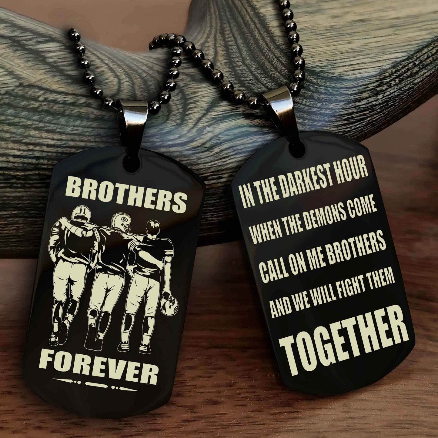 TWD Personalized Double Sided Dog Tag For My Brother - Call On Me Brother And We Will Fight Them Together Gift For Your Friend