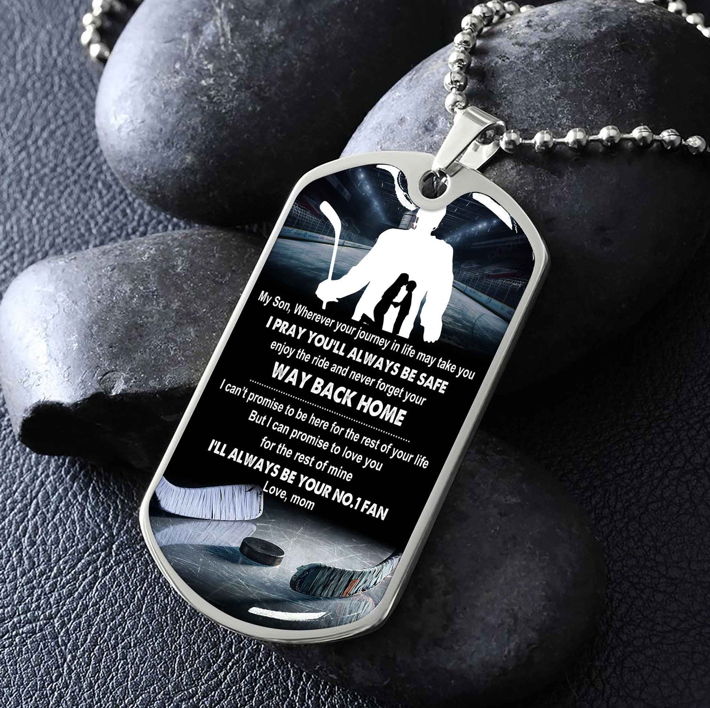 Sport Military Chain 18K Gold Plated Silver Plated To My Son From Mom Motivation Message I Will Always Be Your No 1 Fan