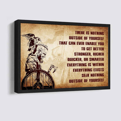 Soldier Poster Canvas There Is Nothing Outside Of Yourself Best Gift With Motivation Quotes