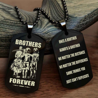 DRB Personalized Double Sided Dog Tag For My Brother - Once A Soldier Always A Soldier