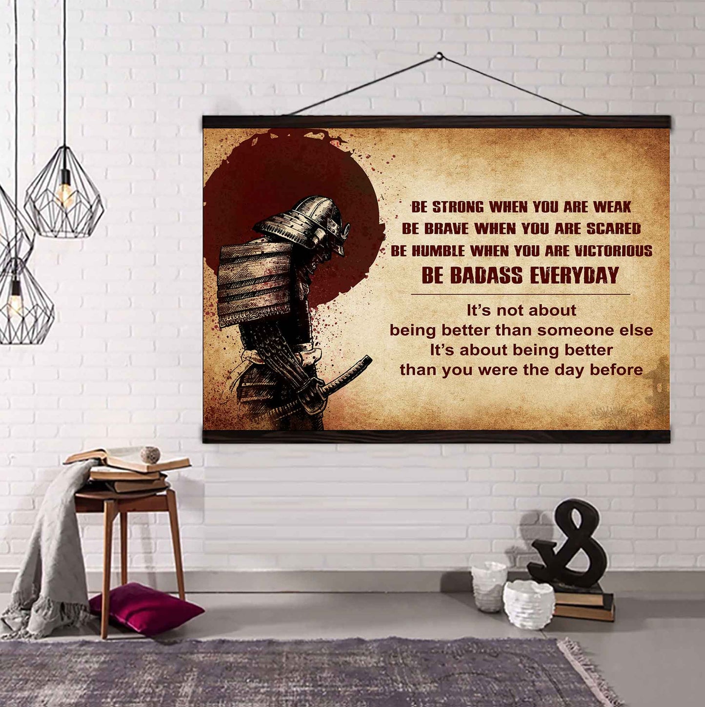 Soldier Poster Canvas Be Strong When You Are Weak Be Badass Everyday From Dad To Son Gift For Your Son Motivational Quotes