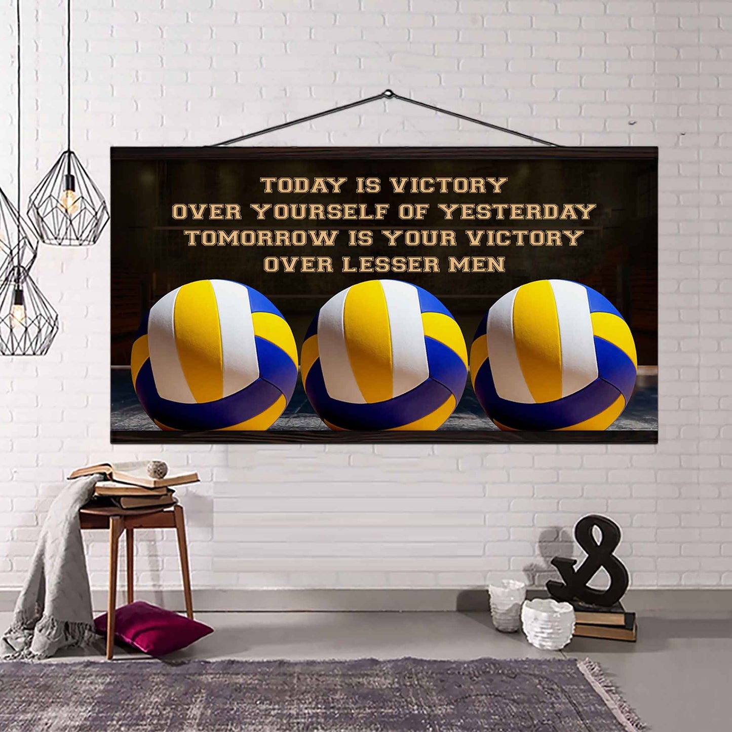 Hockey Poster Canvas - Today Is Victory Over Yourself Over Yourself Of Yesterday Tomorrow Is Your Victory Over Lesser Men