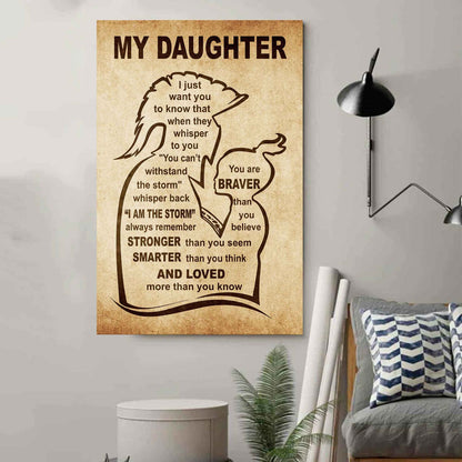 Personalized Family Poster Canvas I Just Want You To Know That - I Am The Storm To My Son Gift From Dad Gift For Your Son
