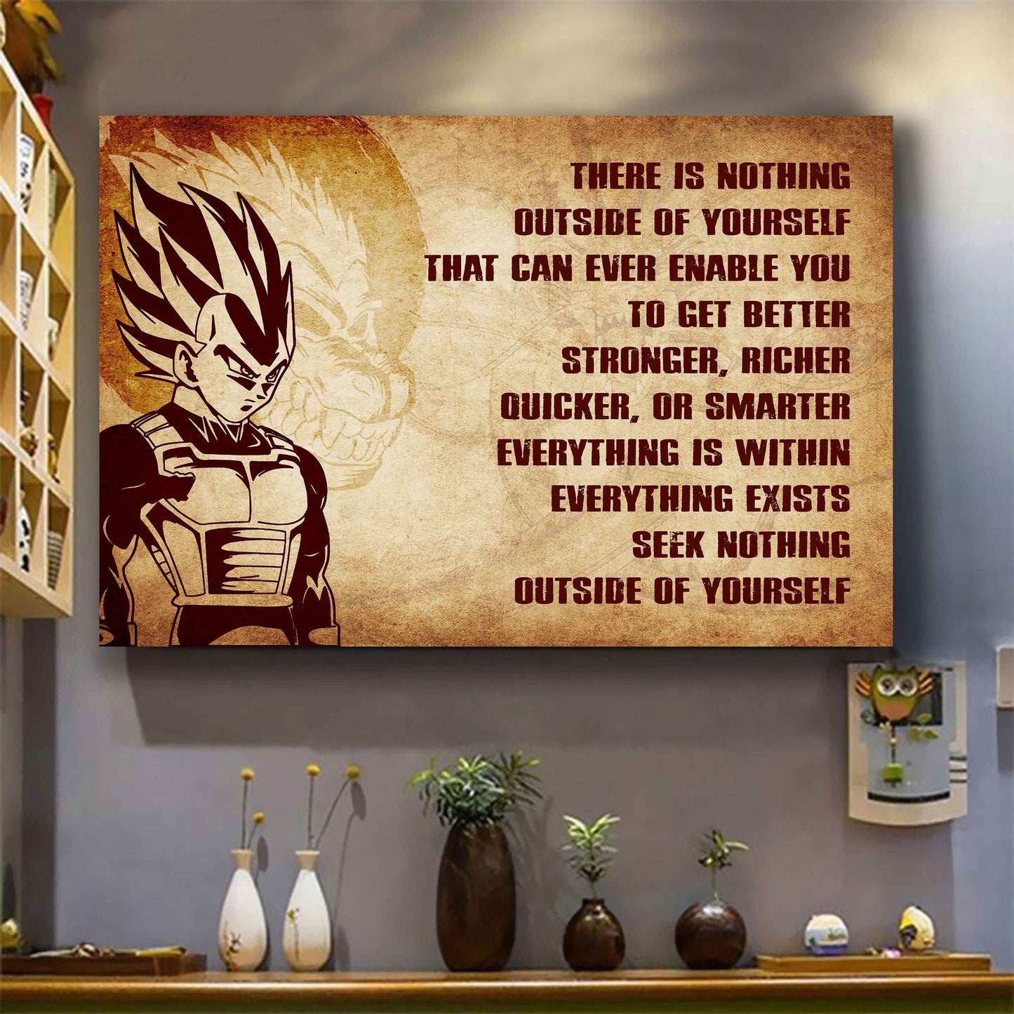 Soldier Poster Canvas There Is Nothing Outside Of Yourself Best Gift With Motivation Quotes