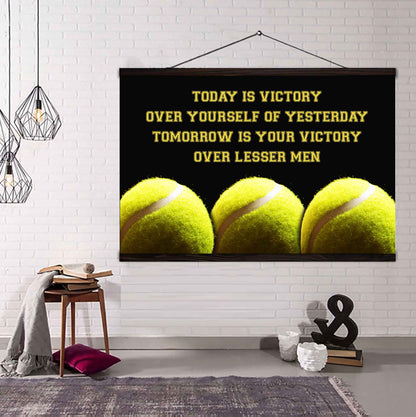 Sport Poster Canvas Today Is Victory Over Your Self Best Gift With Motivation Quotes