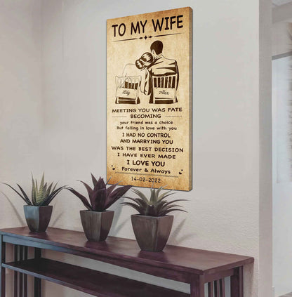 Samurai Poster Canvas To My Wife Meeting You Was Fate - I Love You Forever And Always Gift For Your Wife