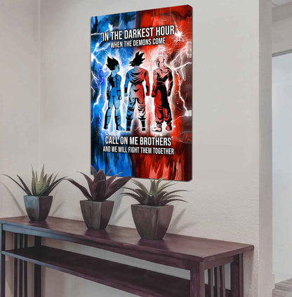 DRB Canvas Wall Art Call On Me Brother And We Will Fight Them Together Gift For Your Friend