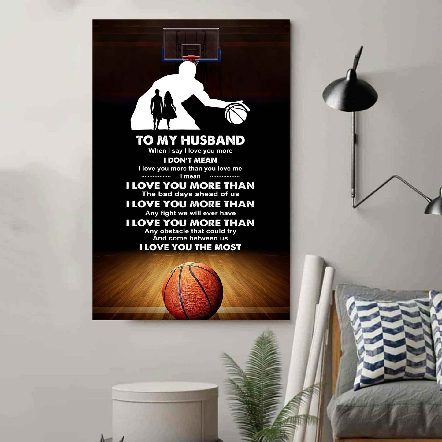 Sport Poster Canvas To My Husband When I Say I Love You More - I Love You The Most I Love You Gift For Your Husband