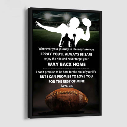 Poster Canvas To My Son Never Forget Your Way Back Home Gift From Dad