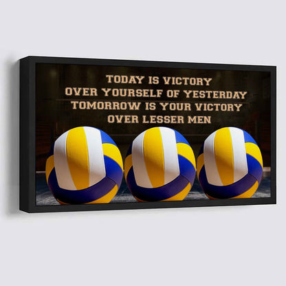 Basketball Poster Canvas - Today Is Victory Over Yourself Over Yourself Of Yesterday Tomorrow Is Your Victory Over Lesser Men