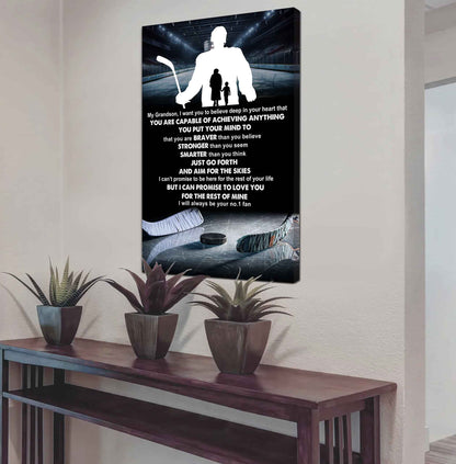 Sport Basketball Poster Canvas Grandma To Grandson - That You Are Braver Than You Believe You Are Capable Of I Will Always Your No 1 Fan