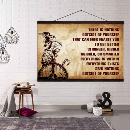 Soldier Poster Canvas There Is Nothing Outside Of Yourself Best Gift With Motivation Quotes