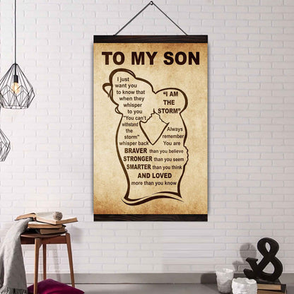 Personalized Family Poster Canvas Mom To My Son Gift From Mom Gift For Your Son With Motivational Message
