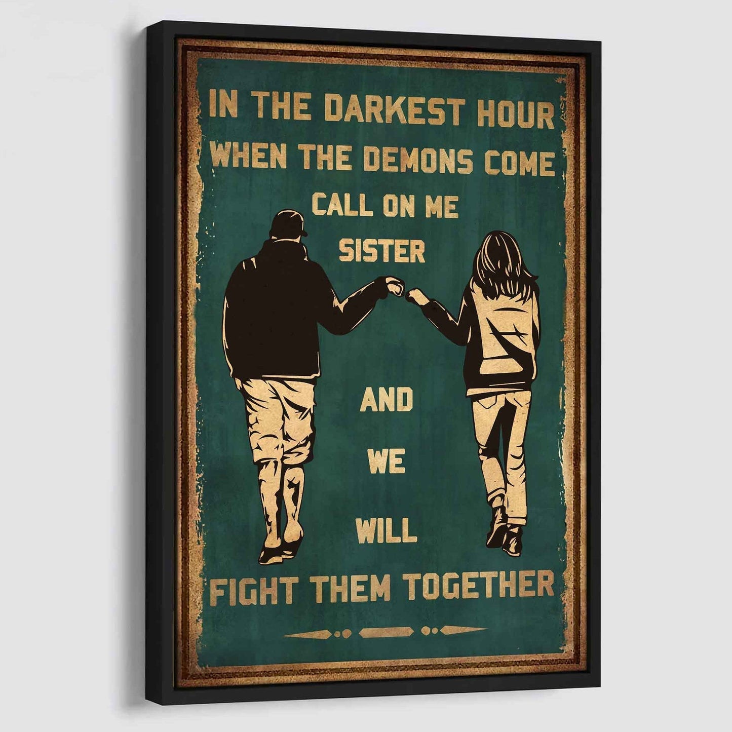 DRB Canvas Wall Art Call On Me Brother And We Will Fight Them Together Gift For Your Friend