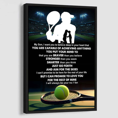 Baseball Poster Canvas Mom To Son - That You Are Braver Than You Believe You Are Capable Of I Will Always Your No 1 Fan
