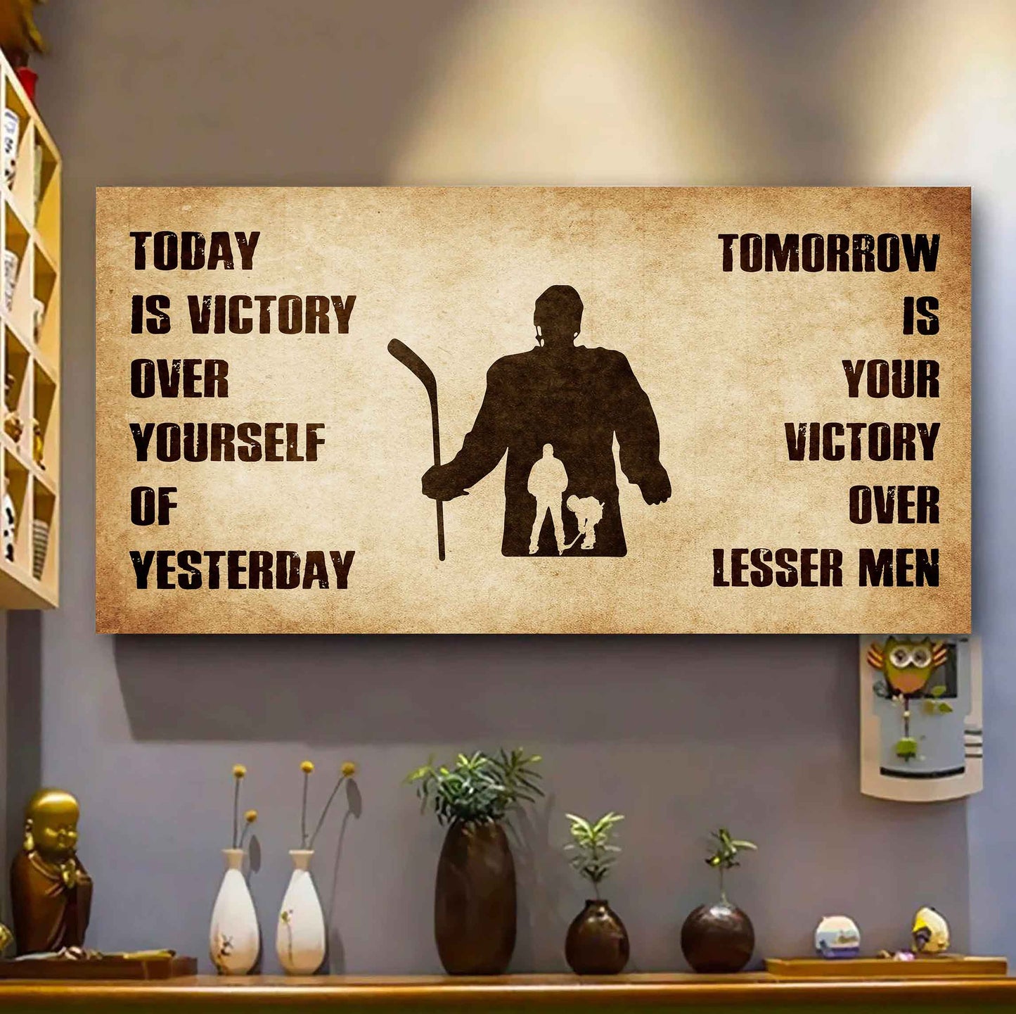 Personalized Knight Templar Poster Canvas - Today Is Victory Over Yourself Of Yesterday Tomorrow Is Your Victory Over Lesser Men