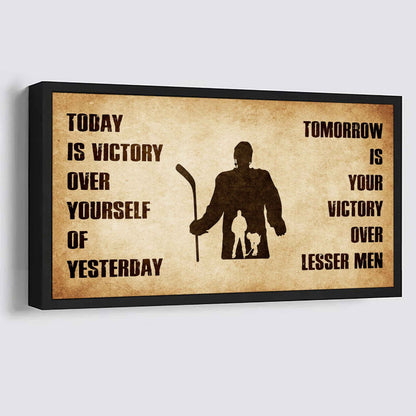 Personalized Soldier Poster Canvas - Today Is Victory Over Yourself Of Yesterday Tomorrow Is Your Victory Over Lesser Men