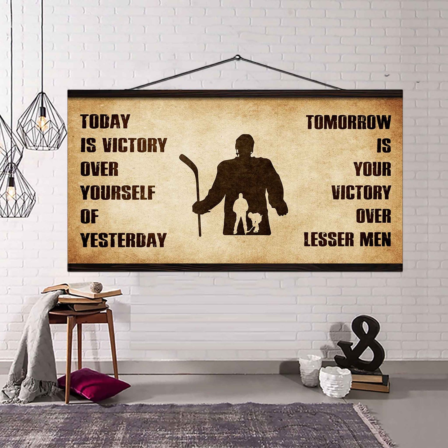Personalized Knight Templar Poster Canvas - Today Is Victory Over Yourself Of Yesterday Tomorrow Is Your Victory Over Lesser Men